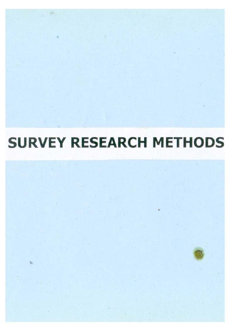 Survey research methods