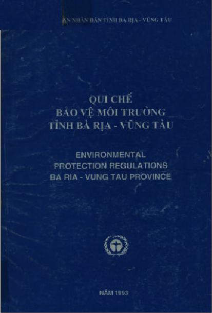 Quy chế bảo vệ môi trường tỉnh Bà Rịa - Vũng Tàu