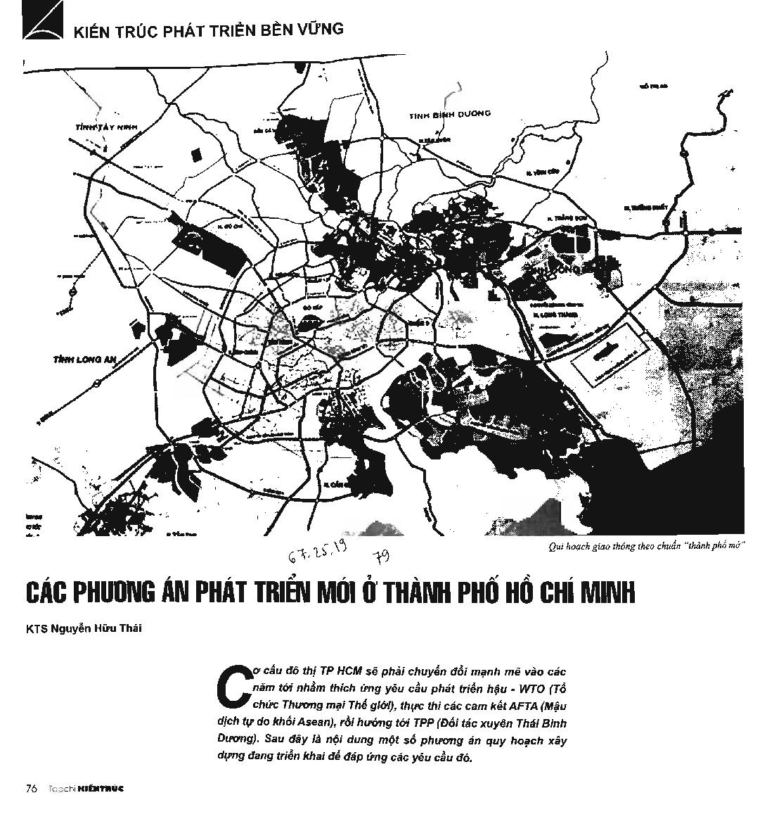 Các phương án phát triển mới ở Thành Phố Hồ Chí Minh