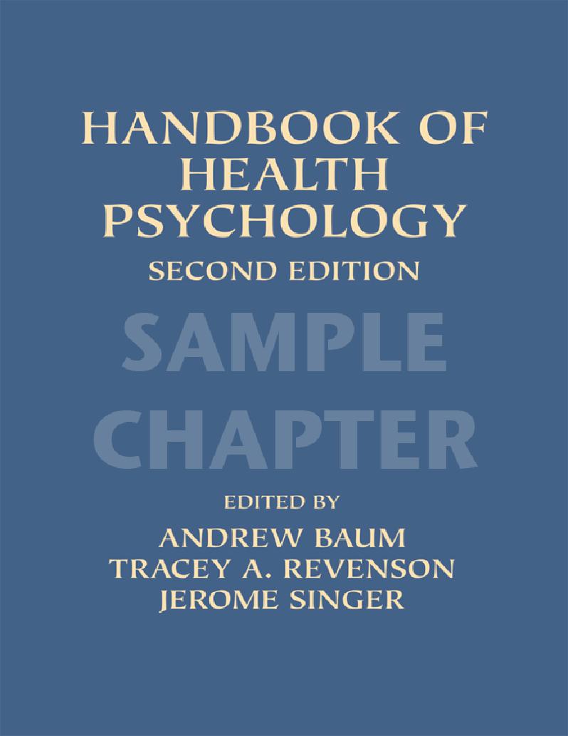 Handbook of health psychology