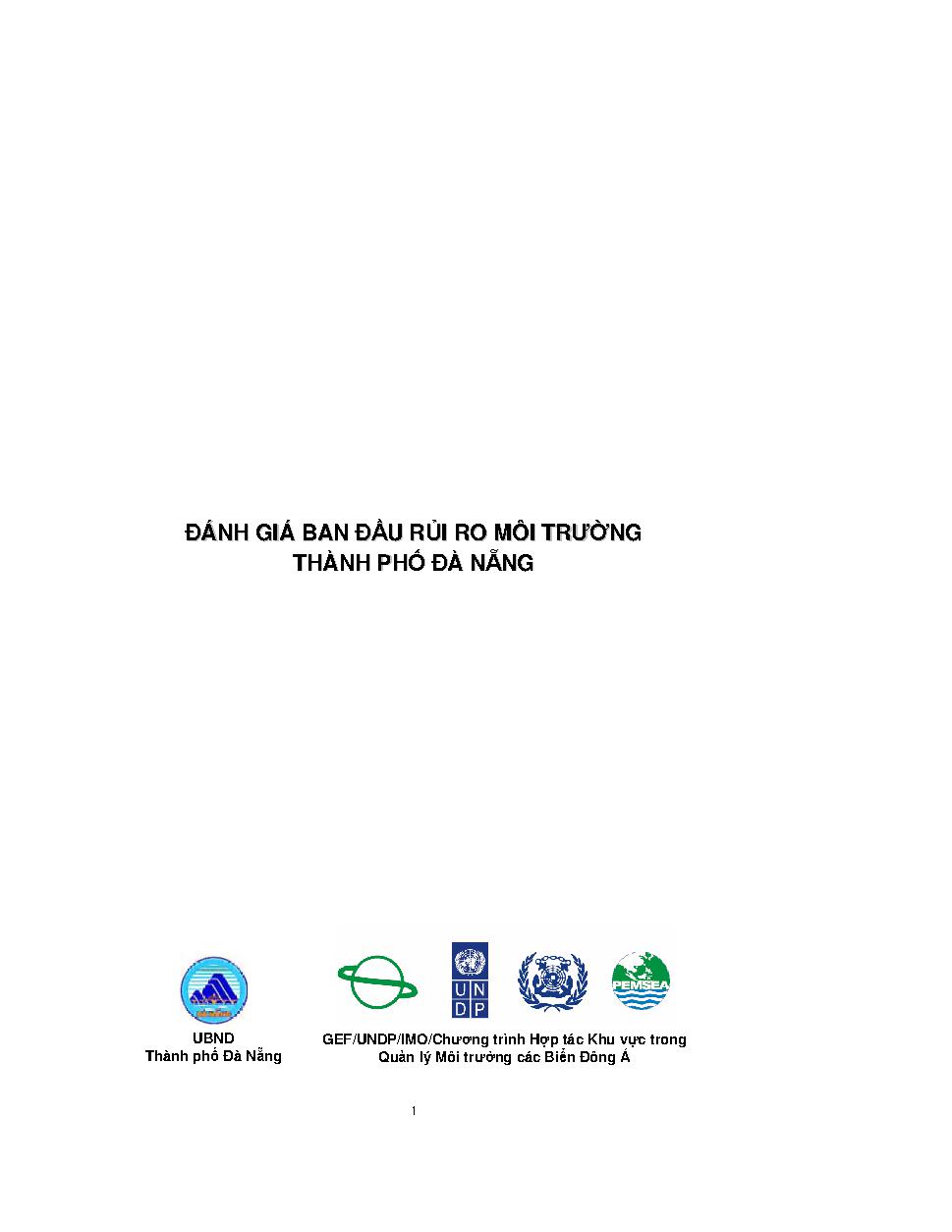 Đánh giá ban đầu rủi ro môi trường thành phố Đà Nẵng