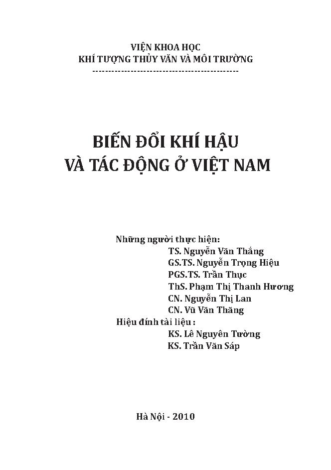 Biến đổi khí hậu và tác động ở Việt Nam