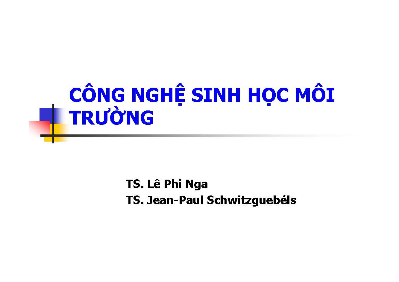 Công nghệ sinh học môi trường