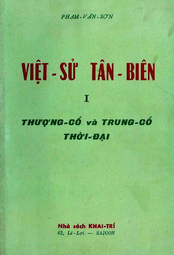 Việt sử tân biên.$ntập 1,$pThượng cổ và Trung cổ thời đại