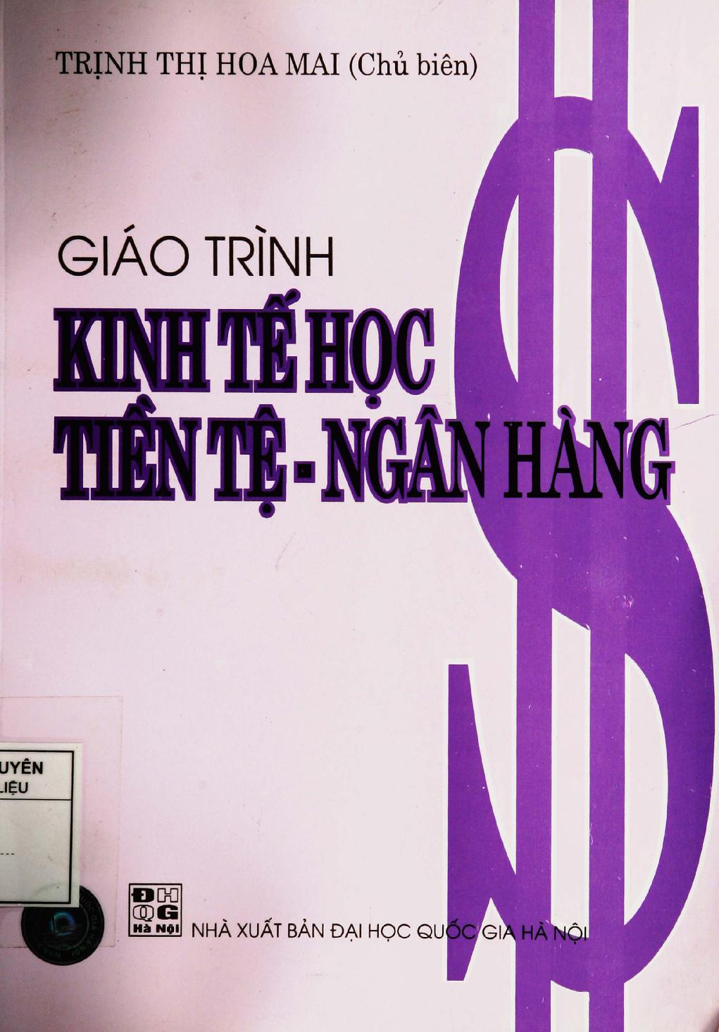 Giáo trình kinh tế học tiền tệ - ngân hàng