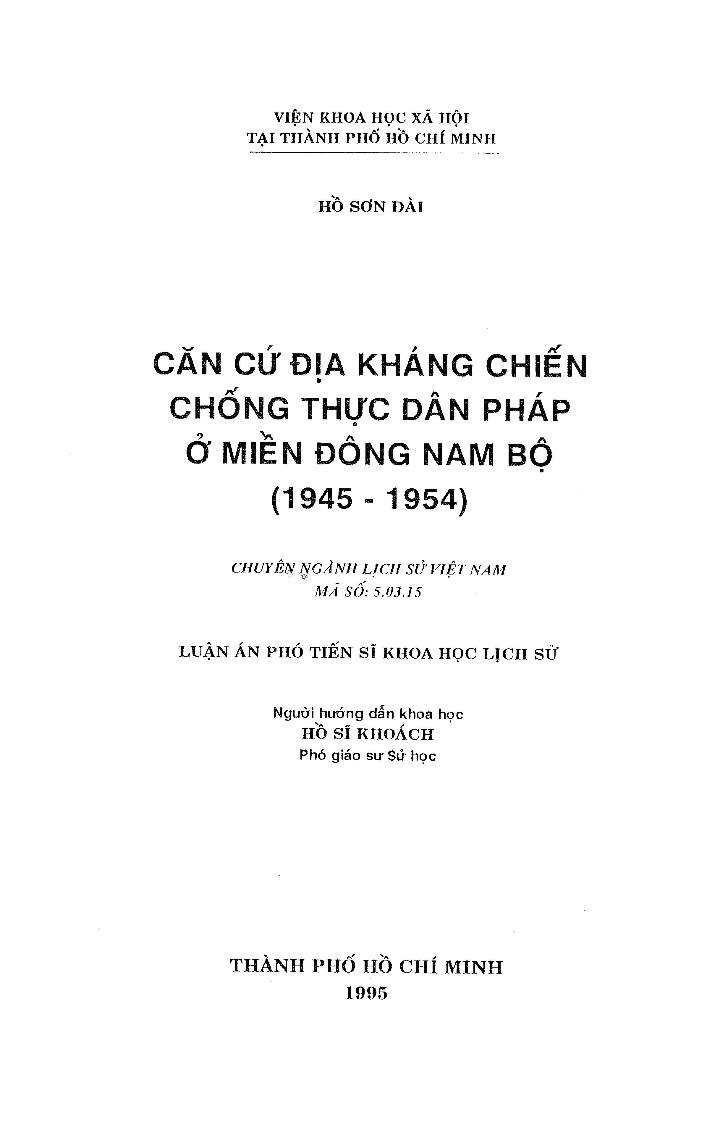 Căn cứ địa kháng chiến chống thực dân Pháp ở miền Đông Nam Bộ