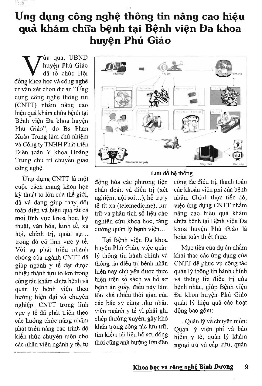 Ứng dụng công nghệ thông tin nâng cao hiệu quả khám chữa bệnh tại bệnh viện Đa khoa huyện Phú Giáo