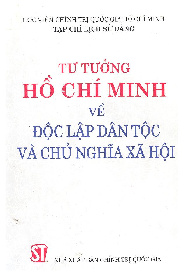 Tư tưởng Hồ Chí Minh về độc lập dân tộc và chủ nghĩa xã hội