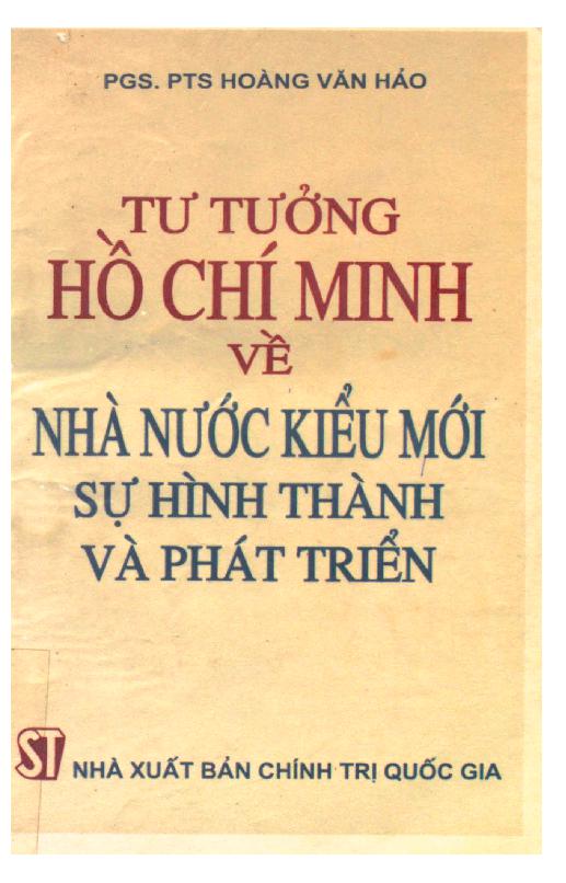 Tư tưởng Hồ Chí Minh về nhà nước kiểu mới - Sự hình thành và phát triển