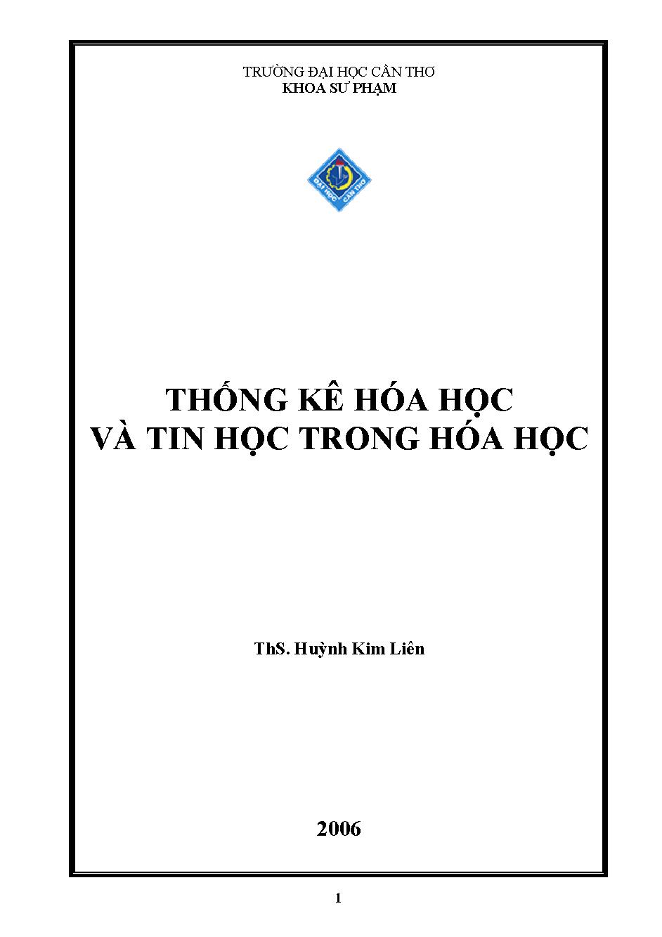 Thống kê hóa học và tin học trong hóa học