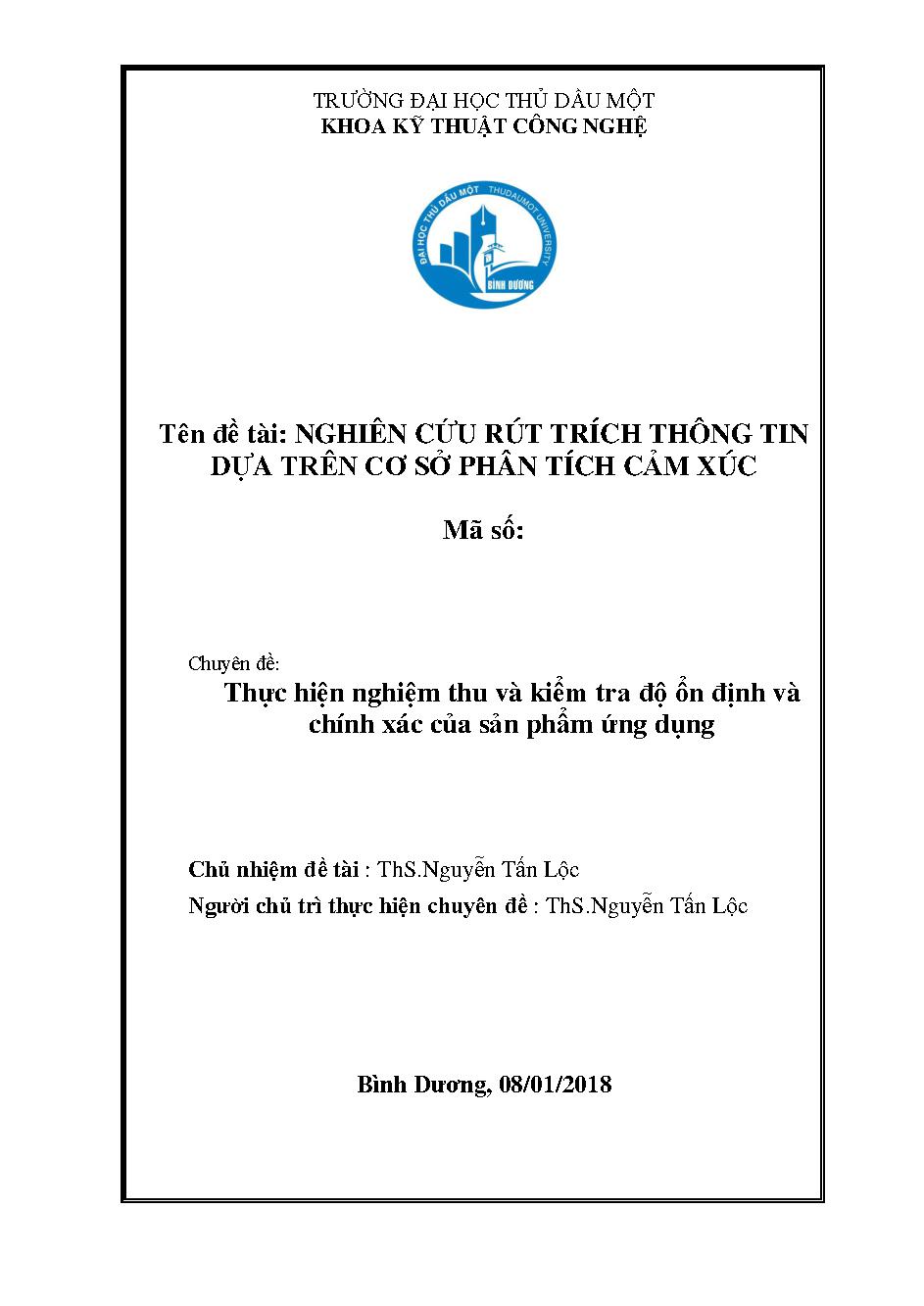 Nghiên cứu rút trích thông tin dựa trên cơ sở phân tích cảm xúc