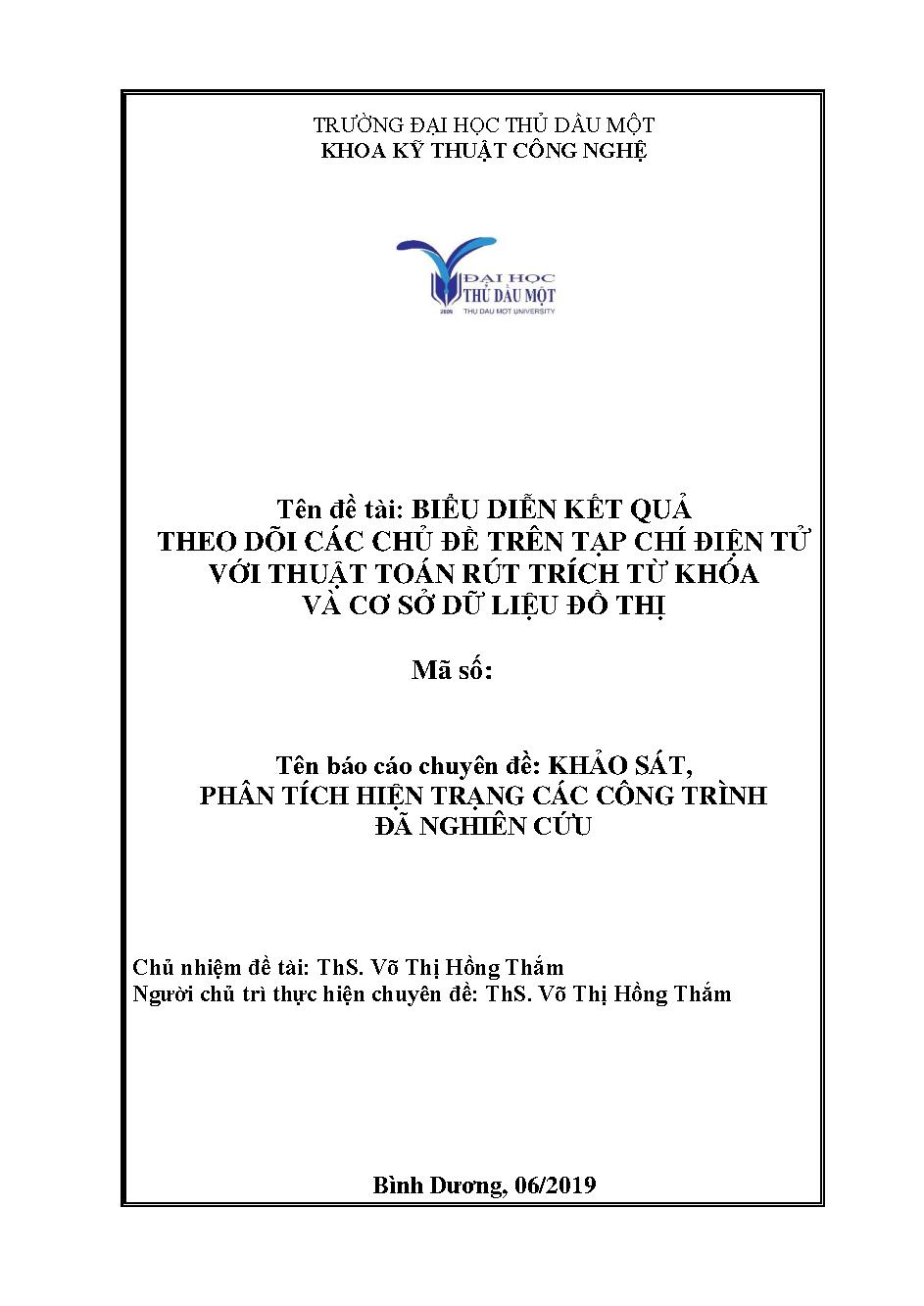 Biểu diễn kết quả theo dõi các chủ đề trên tạp chí điện tử với thuật toán rút trích từ khóa và cơ sở dữ liệu đồ thị