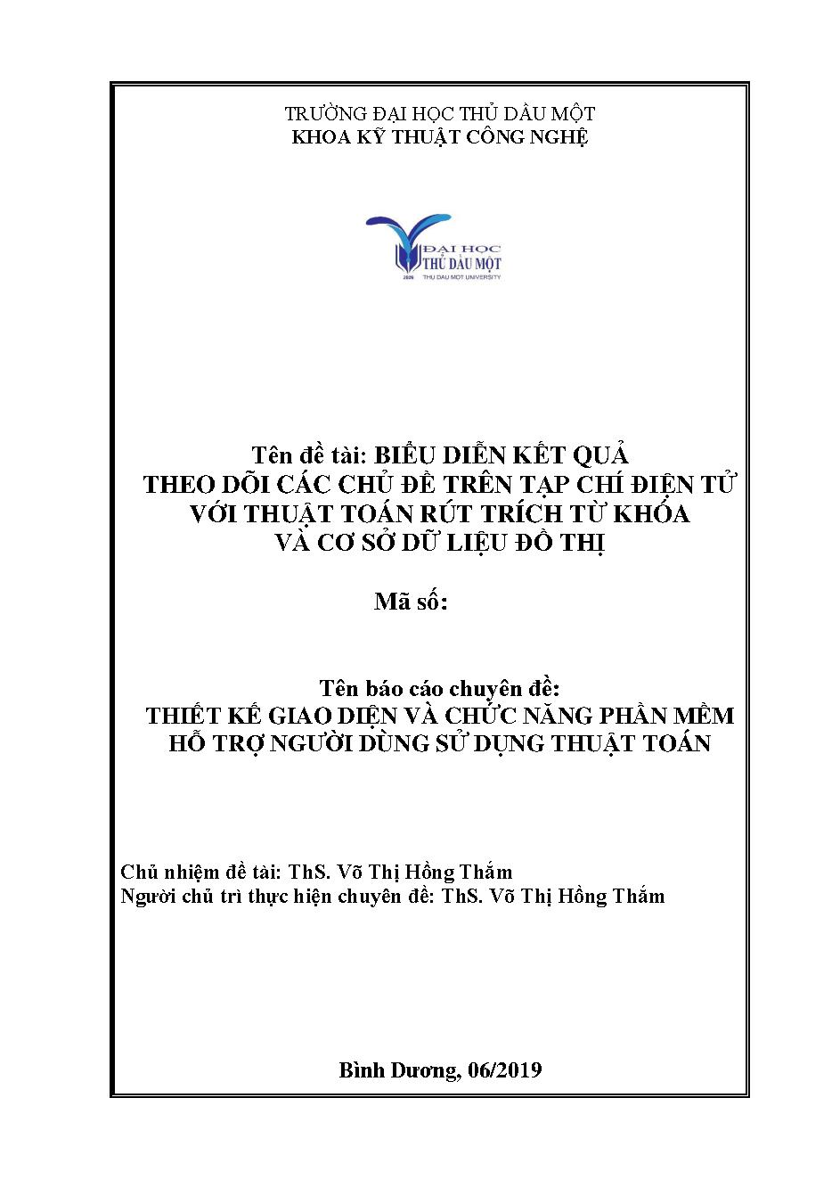 Biểu diễn kết quả theo dõi các chủ đề trên tạp chí điện tử với thuật toán rút trích từ khóa và cơ sở dữ liệu đồ thị