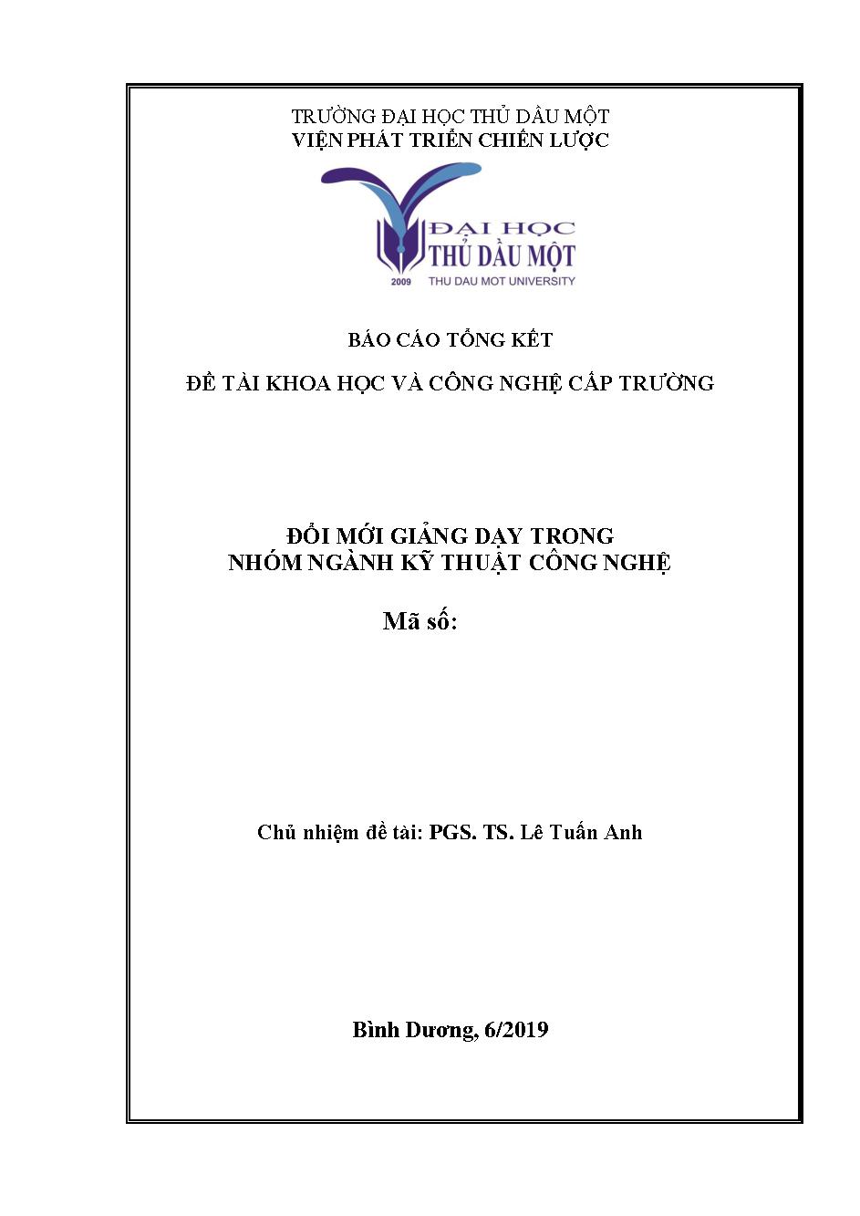 Đổi mới giảng dạy trong nhóm ngành kỹ thuật công nghệ