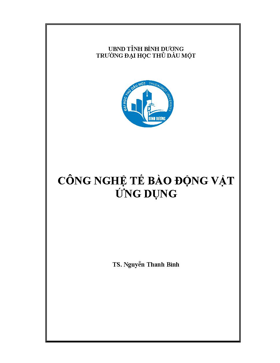 Công nghệ tế bào động vật ứng dụng