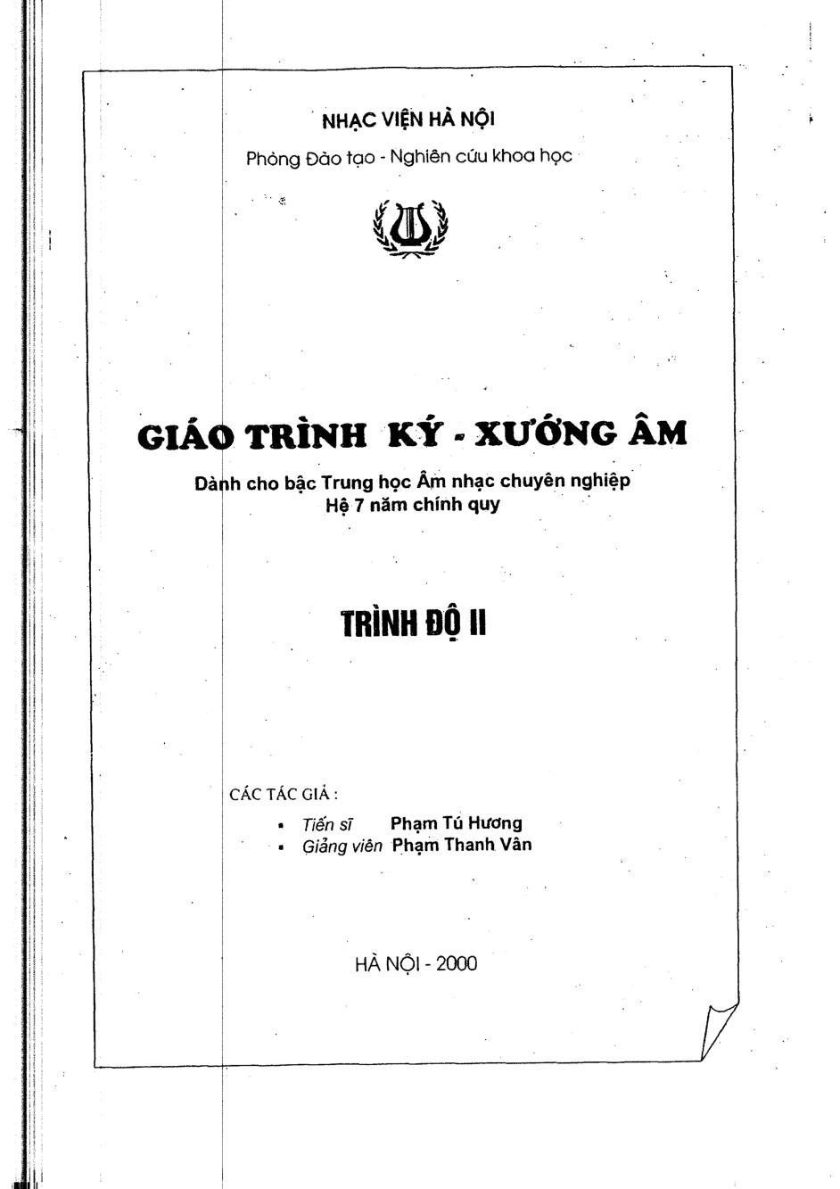 Giáo trình ký - Xướng âm