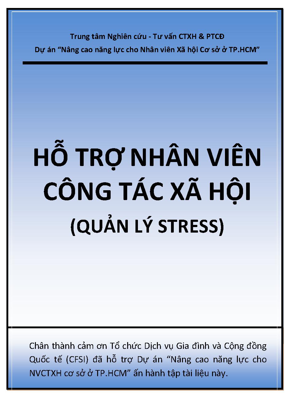 Hỗ trợ nhân viên công tác xã hội (Quản lý stress)