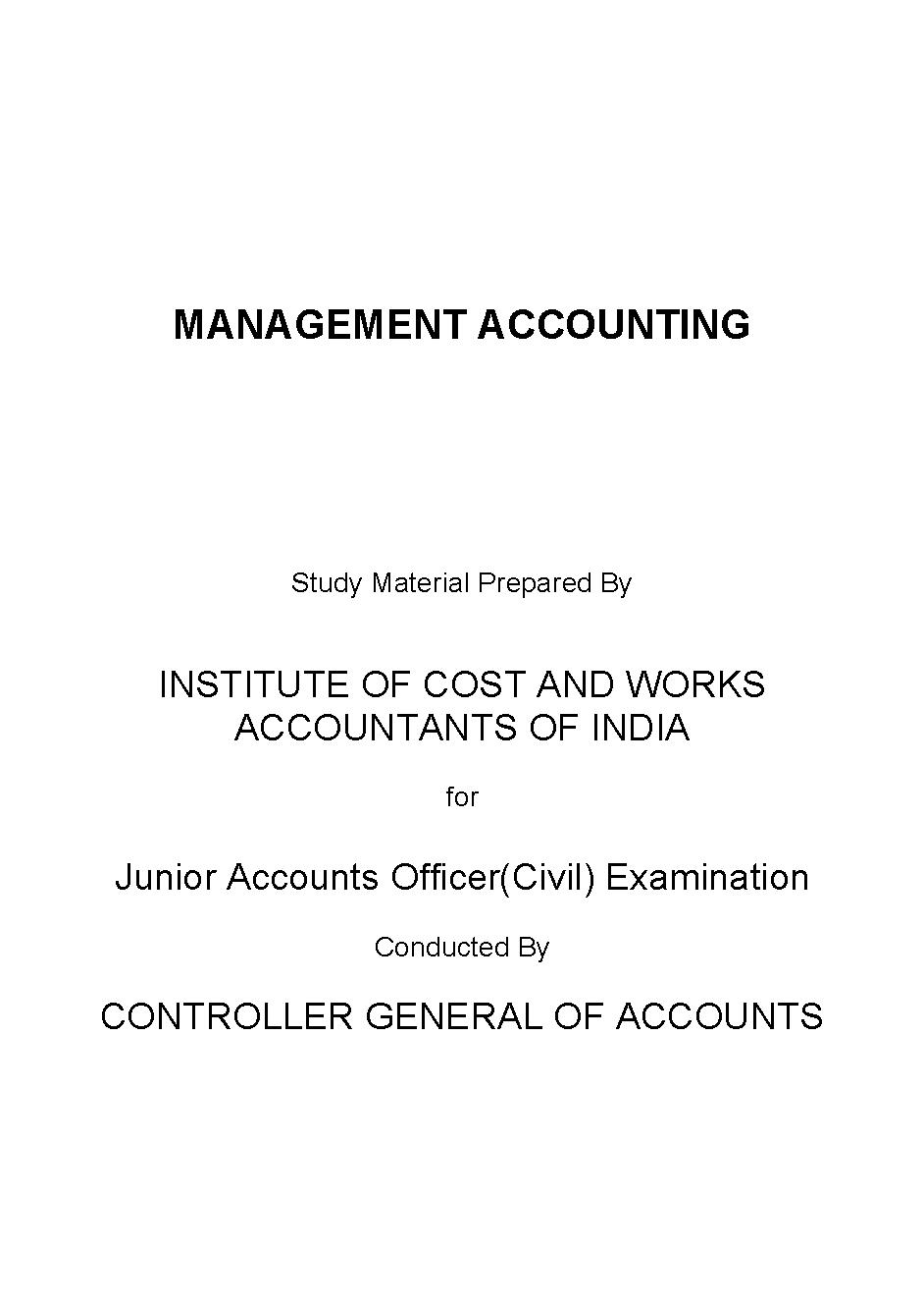 Management accounting